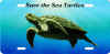 sea turtle under water car tag