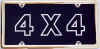 ford 4 x 4 mirrored emblem car tag
