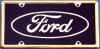 laser cut mirrored acrylic ford logo license tag